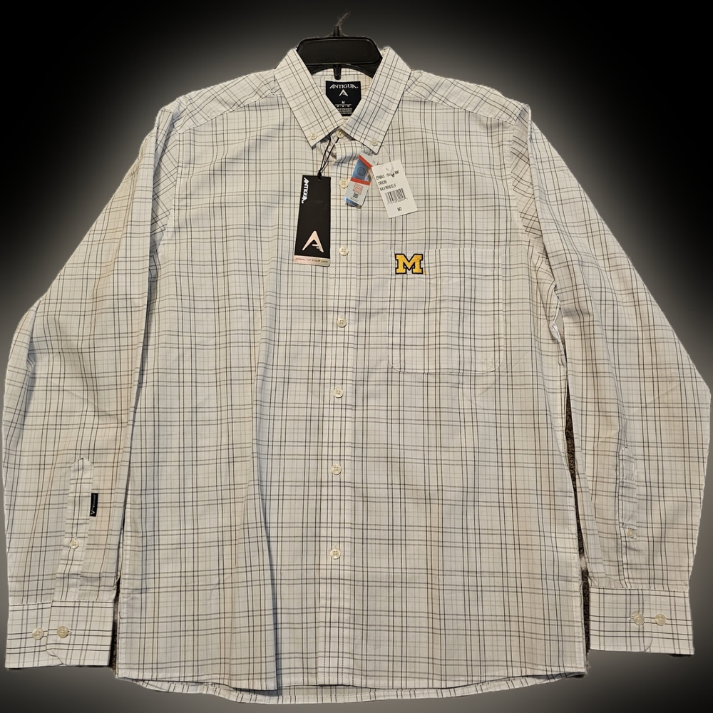 Antigua Men's Michigan Dress Shirt size medium